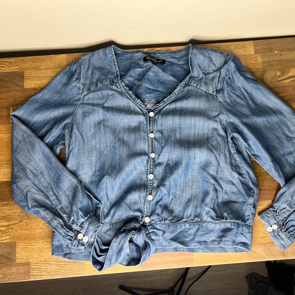Denim Button Up Blouse